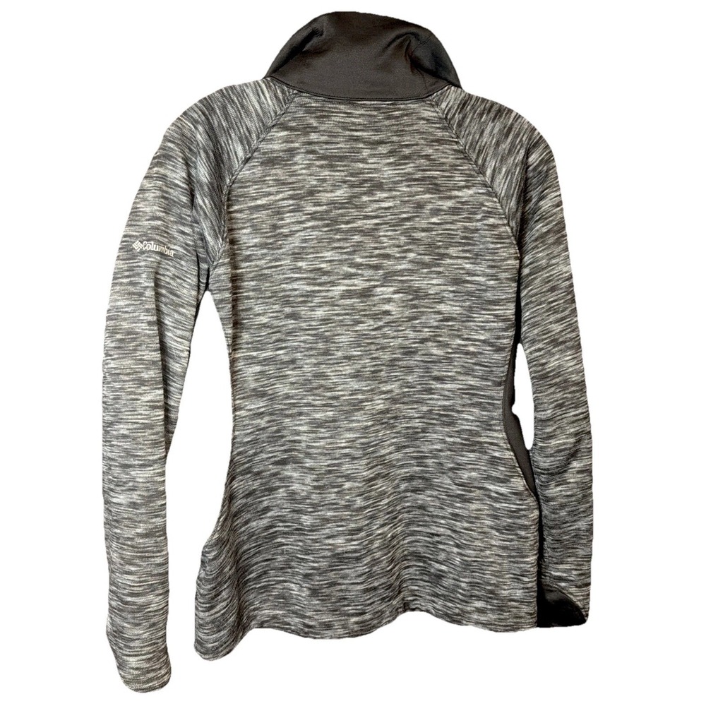 Columbia Sportswear Women's Medium 1/4 Zip Pullover Gray Black Space Dye - Picture 4 of 5
